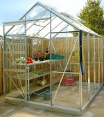 Grey Aluminium Greenhouse 15 - Extra Tall High Eaves