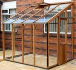 Cedar Lean To Greenhouse 329 - Aluminium Hybrid Cedar Lean To Greenhouse 329 - Aluminium Hybrid