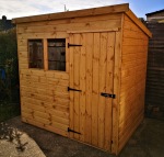 Shiplap Pent Shed 062 - T and G Floor and Roof, Fitted Free Shiplap Pent Shed 062 - T and G Floor and Roof, Fitted Free