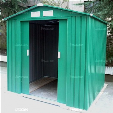 Metal Shed 380 - Apex Roof, Double Door, Galvanized Steel ...